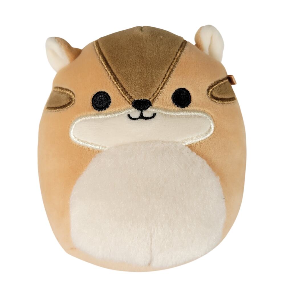 Squishmallows Chip Beaver Plush 5" Brown White Belly Kellytoy Jazwares Stuffie